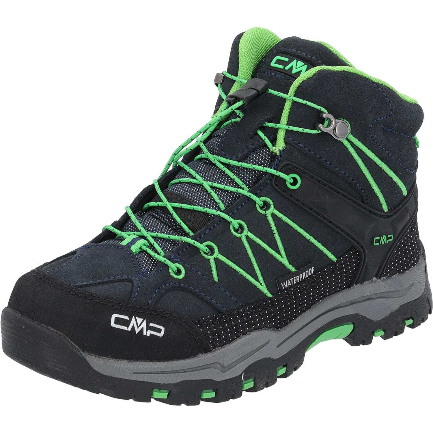 CMP Unisex Children's Rigel Mid Trekking Shoes WpTrekking Shoes, B Blue Gecko, 2.5 UK