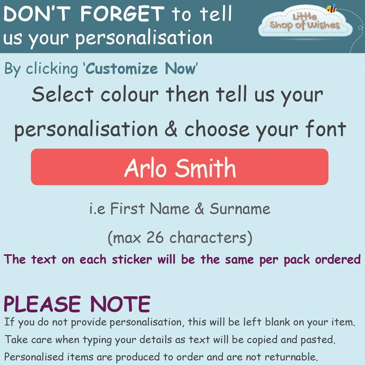 Personalised Mini School Stickers Small Stick on Vinyl Labels Kids Name Tags for Class Children