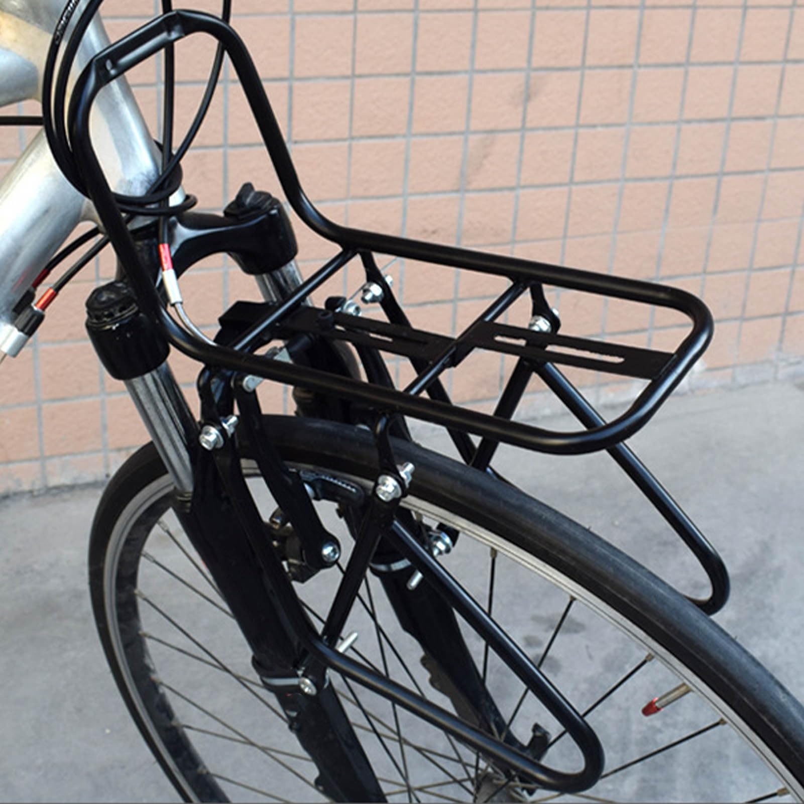 Portapacchi Anteriore Bici,portata 15 Kg, Portapacchi Anteriore Per Bicicletta Ad Alta Resistenza, Portapacchi Anteriore Per Attrezzatura Da Ciclismo Per Biciclette Da Pendolarismo