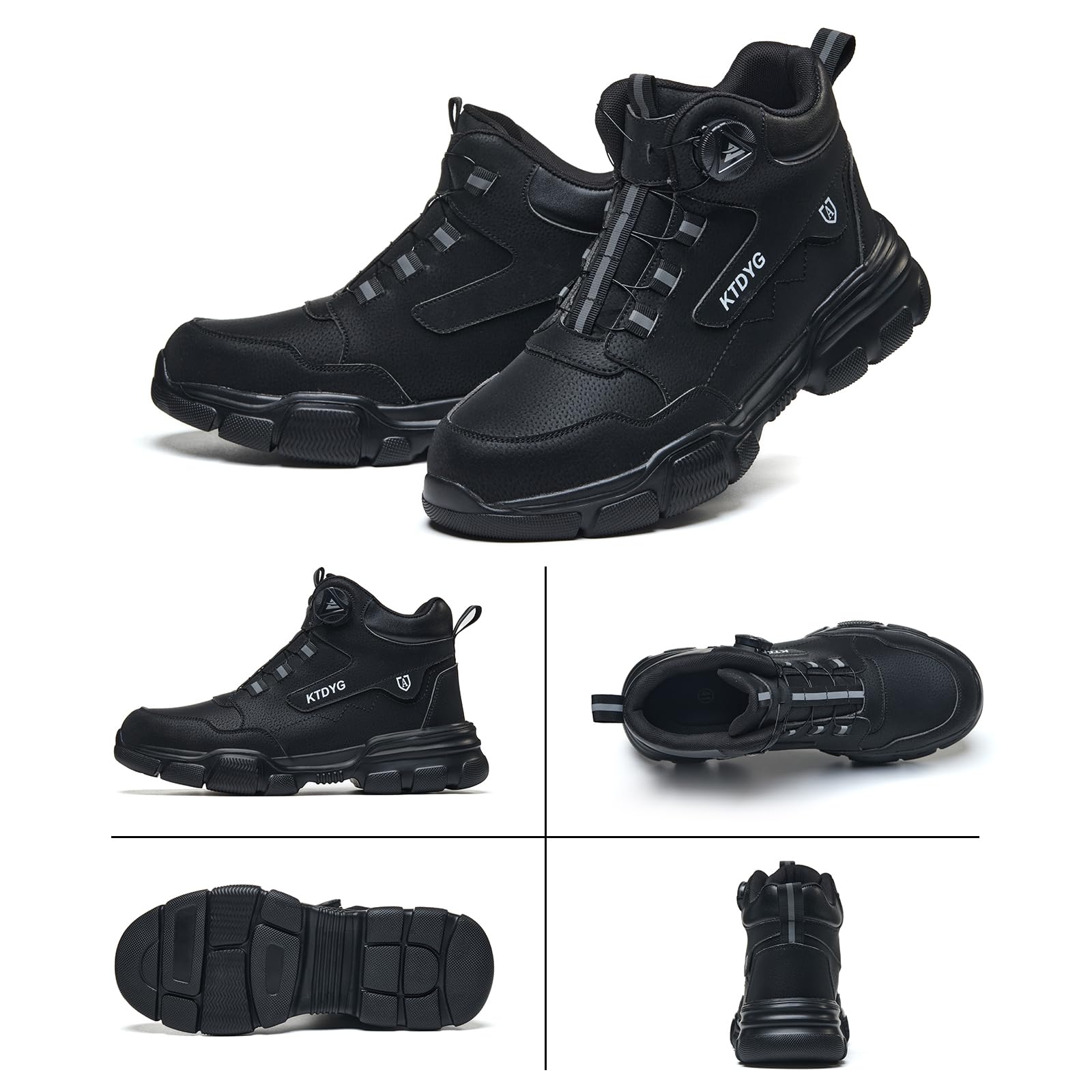 Botas de Seguridad para Hombre Mujer Impermeable Ligeras Botas de Trabajo con Punta de Acero Antideslizante Zapatos de Seguridad 37-46 EU