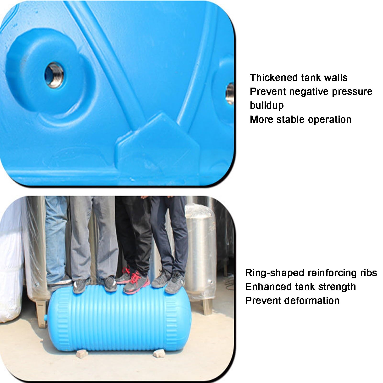 Educación Física Bueno Presión Tanque, Casa Presurizado Agua Sisteme, Agua Refuerzo Riego Presurizado Agua Almacenamiento con Kit De Montaje(50L-33x71cm)