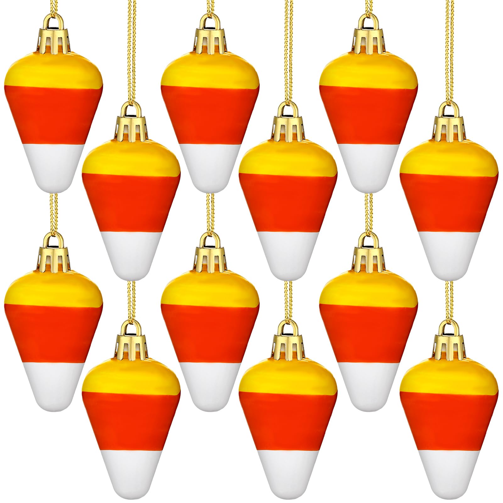 Amazon.com: Zeyune 12 Pcs Thanksgiving Candy Corn Ornaments Small ...