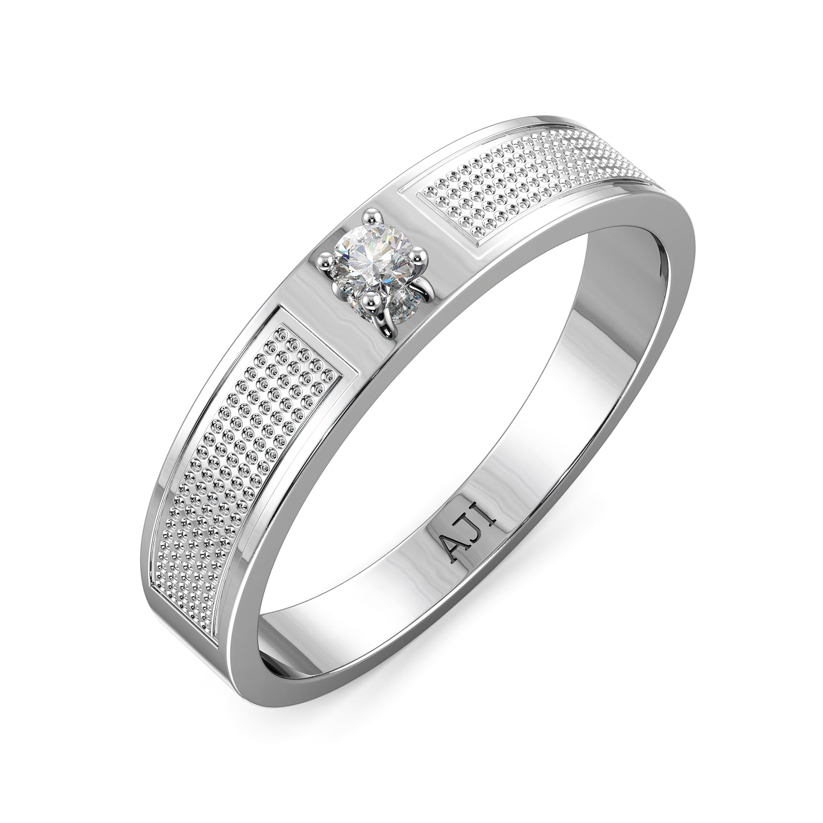 joyalukkas 950 Platinum Purity VVS-VS Clarity & FG Coloured Gleaming Platinum Ring For Men-picture-31