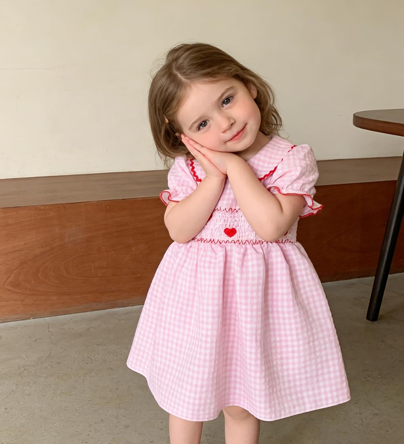 Toddler Baby Girl Valentines Day Outfits Short Sleeve Heart Dress Kids Spring Summer Clothes 6 12 18M 2T 3T 4T - Image 3