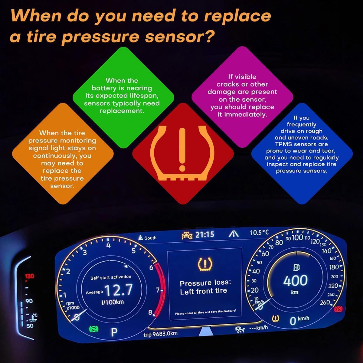Cheriezing Pre-Programmed Tire Pressure Monitoring Sensor Compatible with Select Toyota Lexus Models 4runner Avalon Camry Corolla Mirai Sequoia Tundra Venza ES250 ES350 RX350 RX450h 315MHz 4 PCS