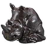 IMIKEYA Ceramic Rhino Tea Pet Incense Burner Backflow Refluent Incense Holder for Tea Ceremony Tray Home Fragrance Decoration
