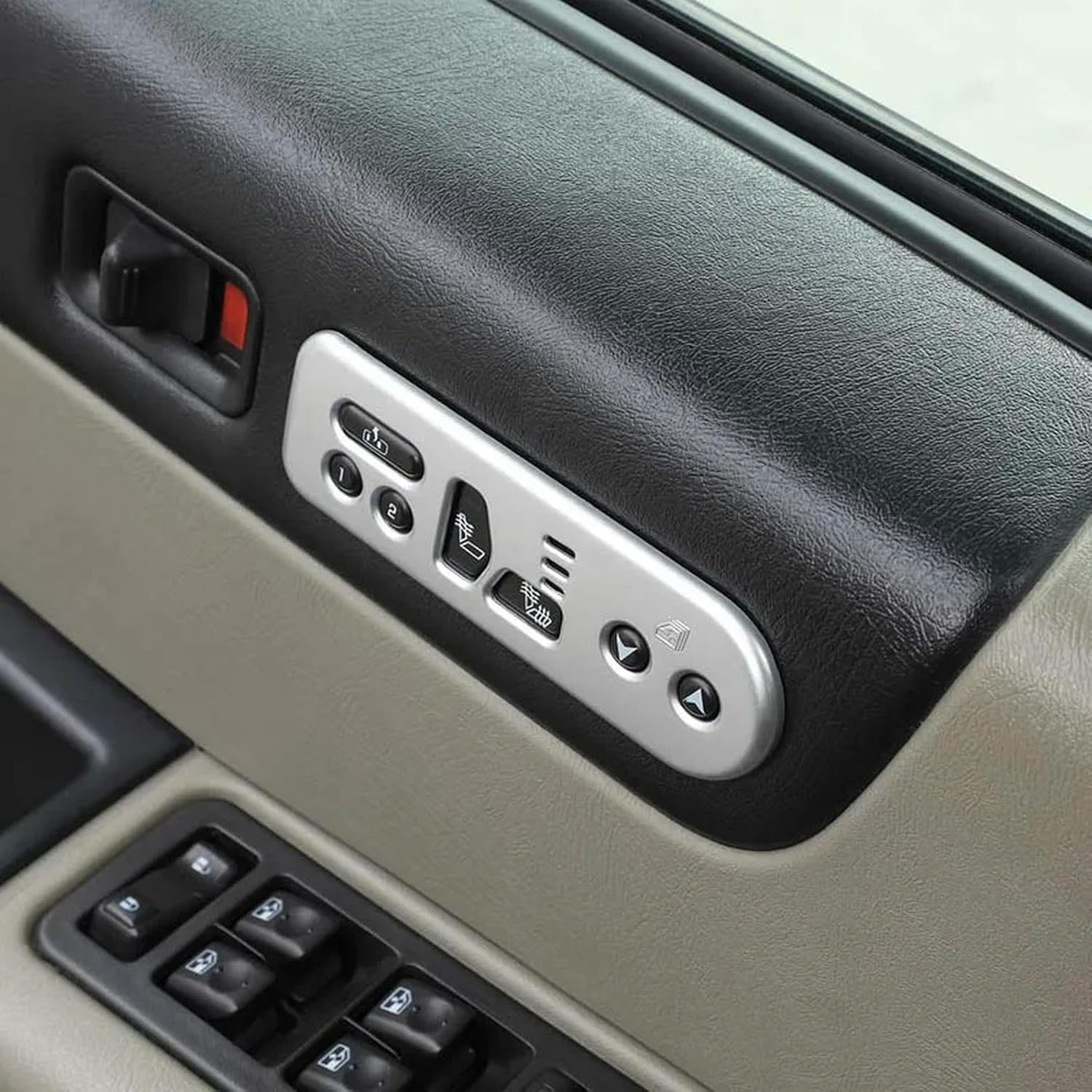 ABS Car Seat Adjustment Memory Button Switch Frame Cover Decoration Trim,for Hummer H2 2003-2007