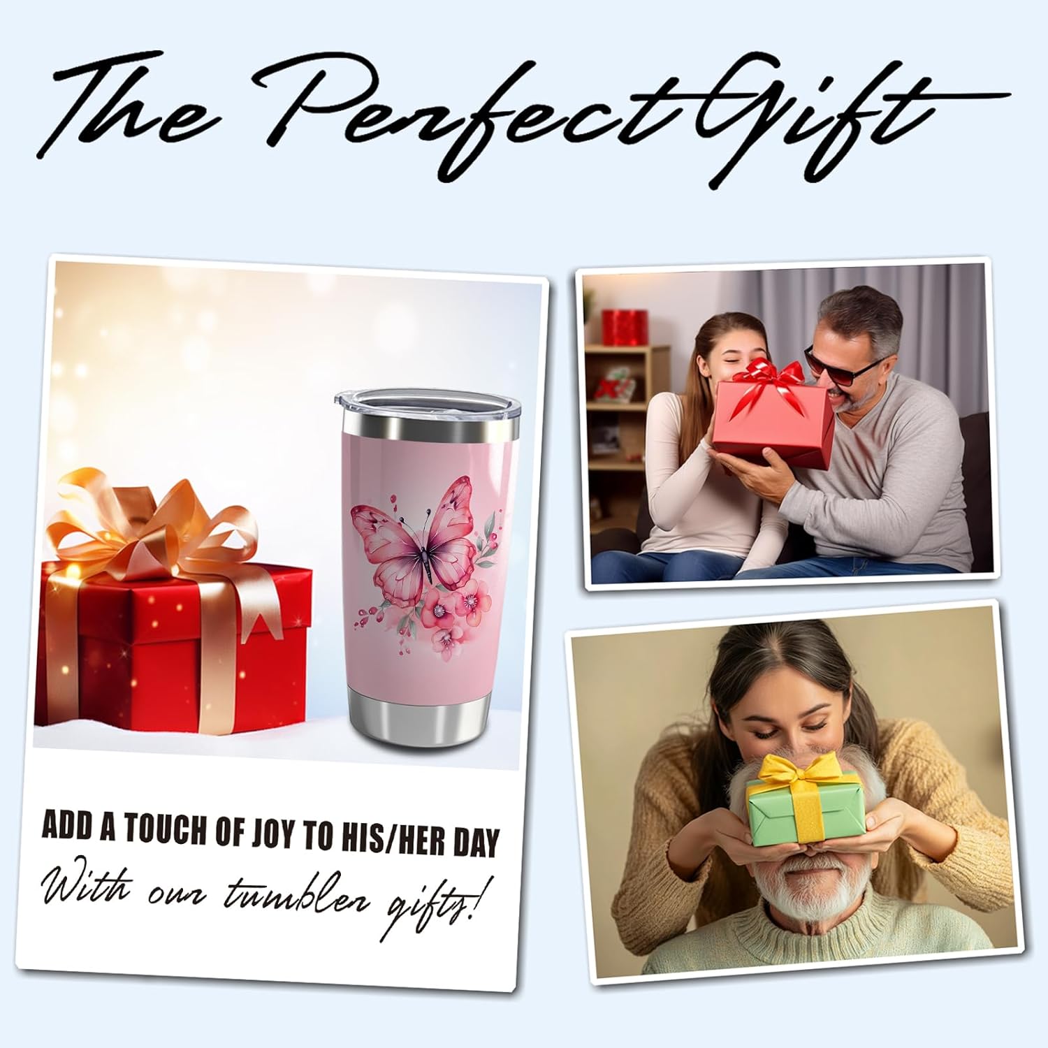 Bonus Daughter Gift Step Daughter Insulated Tumblers from Stepmom Unbiological Daughter Gifts to My Bonus Daughter 20oz Stainless Steel Tumbler with Lid and Straw (Pink Butterfly-Bonus Daughter) - Image 6