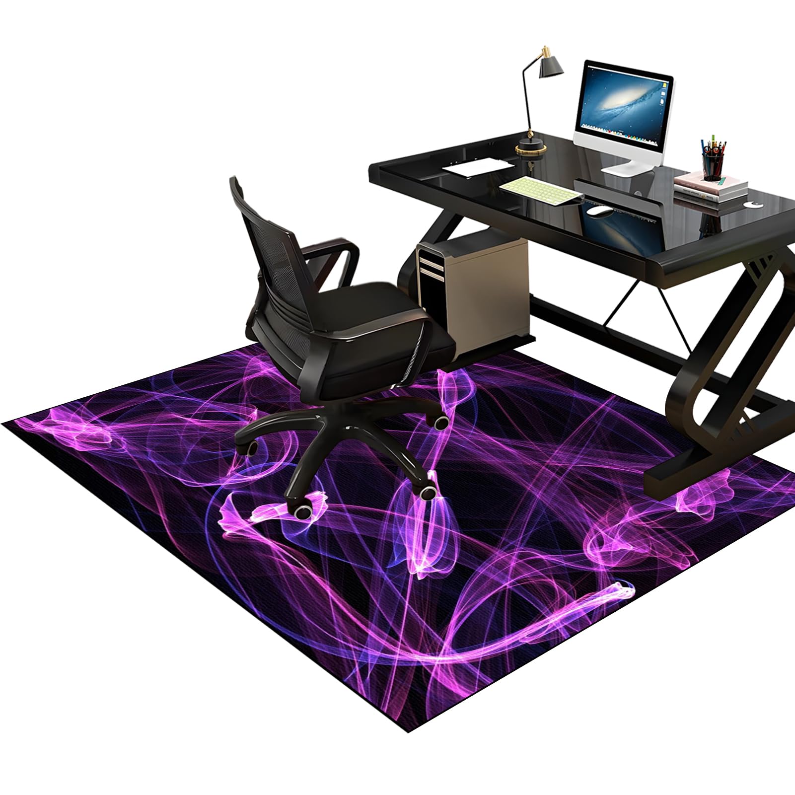 Office Chair Mat, Non-slip Gaming Chair Mat, Computer Chair Mat for Hardwood Floors Floor Protectors for Rolling Chairs, 90 x 140 cm Multi-Purpose Low-Pile Chair Carpet Hard Floor Protector Mat