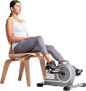 Sunny Health & Fitness Smart Exercise Bike, Under Desk Dual 