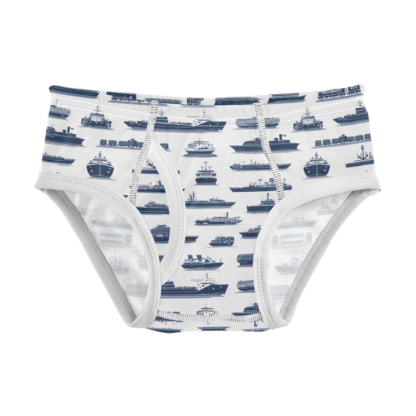 Boys Exclusive Briefs Toddler Underwear 95 Combed Cotton Boxerbriefs 2T Navy Blue Ships Cargo Trains