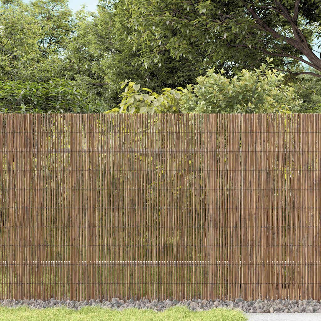 Valla de jardín natural de juncos, 400 x 160 cm, resistente a la intemperie, elemento de protección visual para terraza, balcón y jardín con tamaños flexibles, fácil montaje