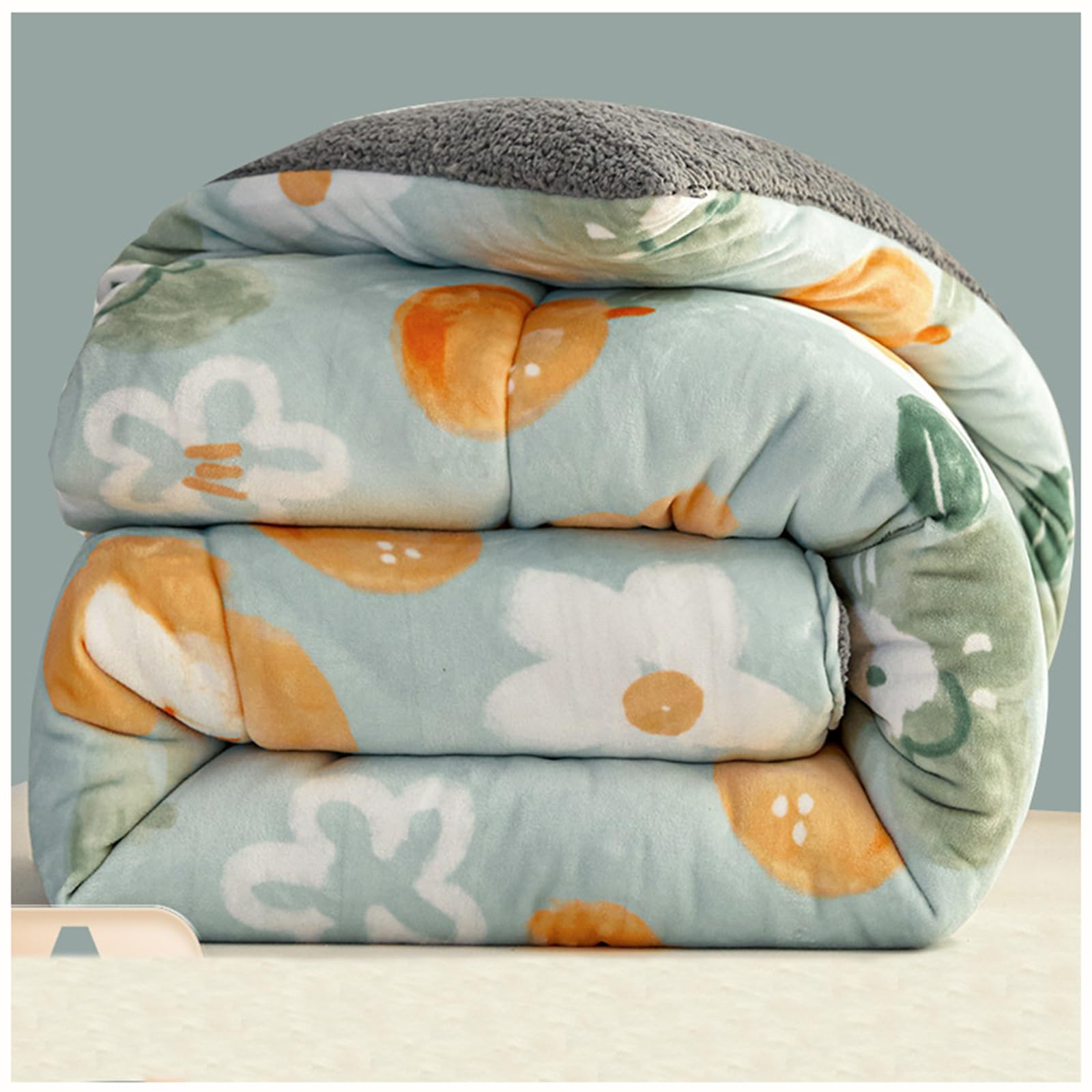 ZTGL Autumn and Winter Flannel Blanket, Thickened Soft Insulation Lamb Cashmere Quilt, Fluffy Double Sided Milk Velvet Comforter Core, Lightweight Duvet,D,150x200cm(2.5kg)