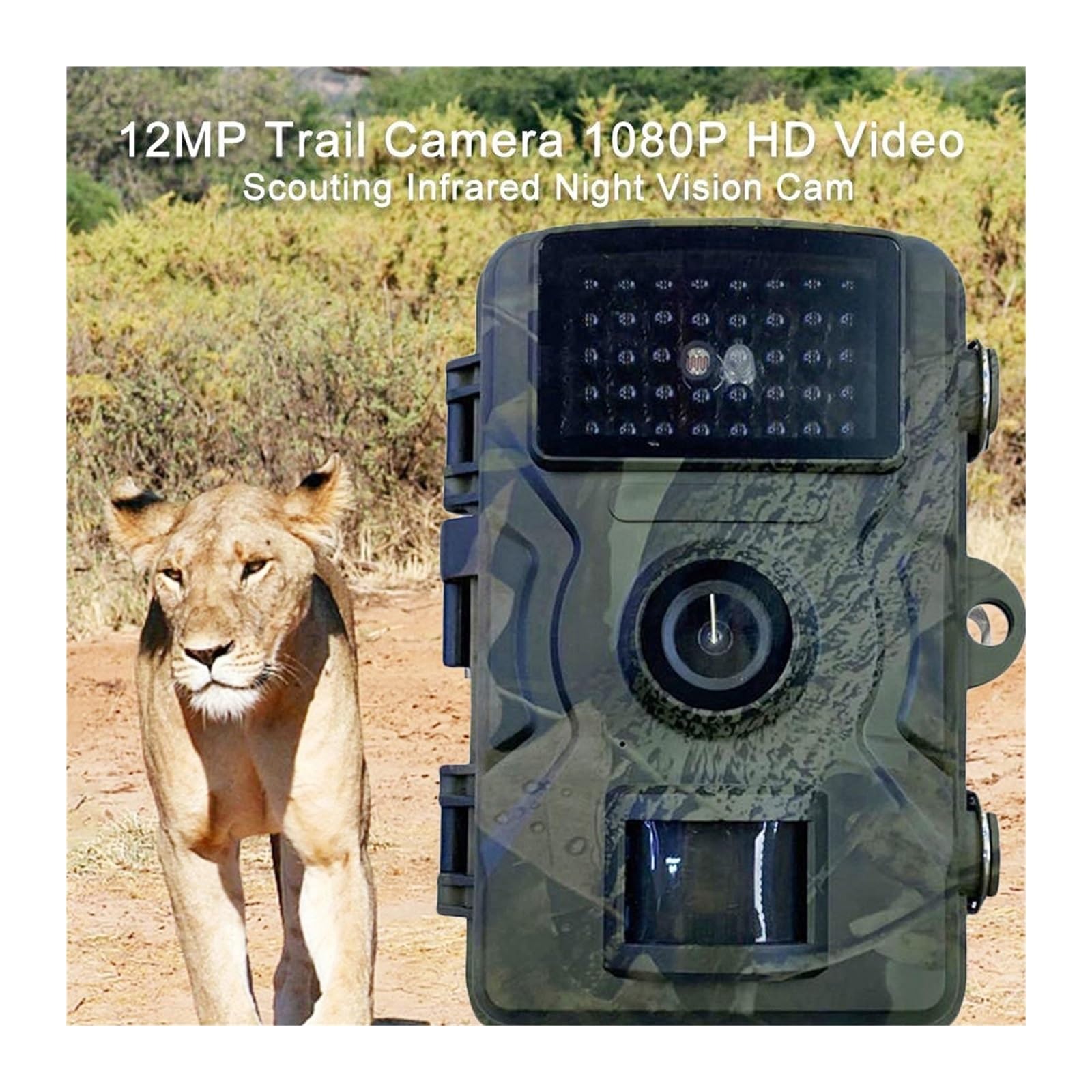 Cámara Vida Silvestre Cámara De Rastreo For Caza Seguridad Visión Nocturna Infrarroja Impermeable Observación Animales For Vida Silvestre Al Aire Libre Monitoreo Confiable Preciso
