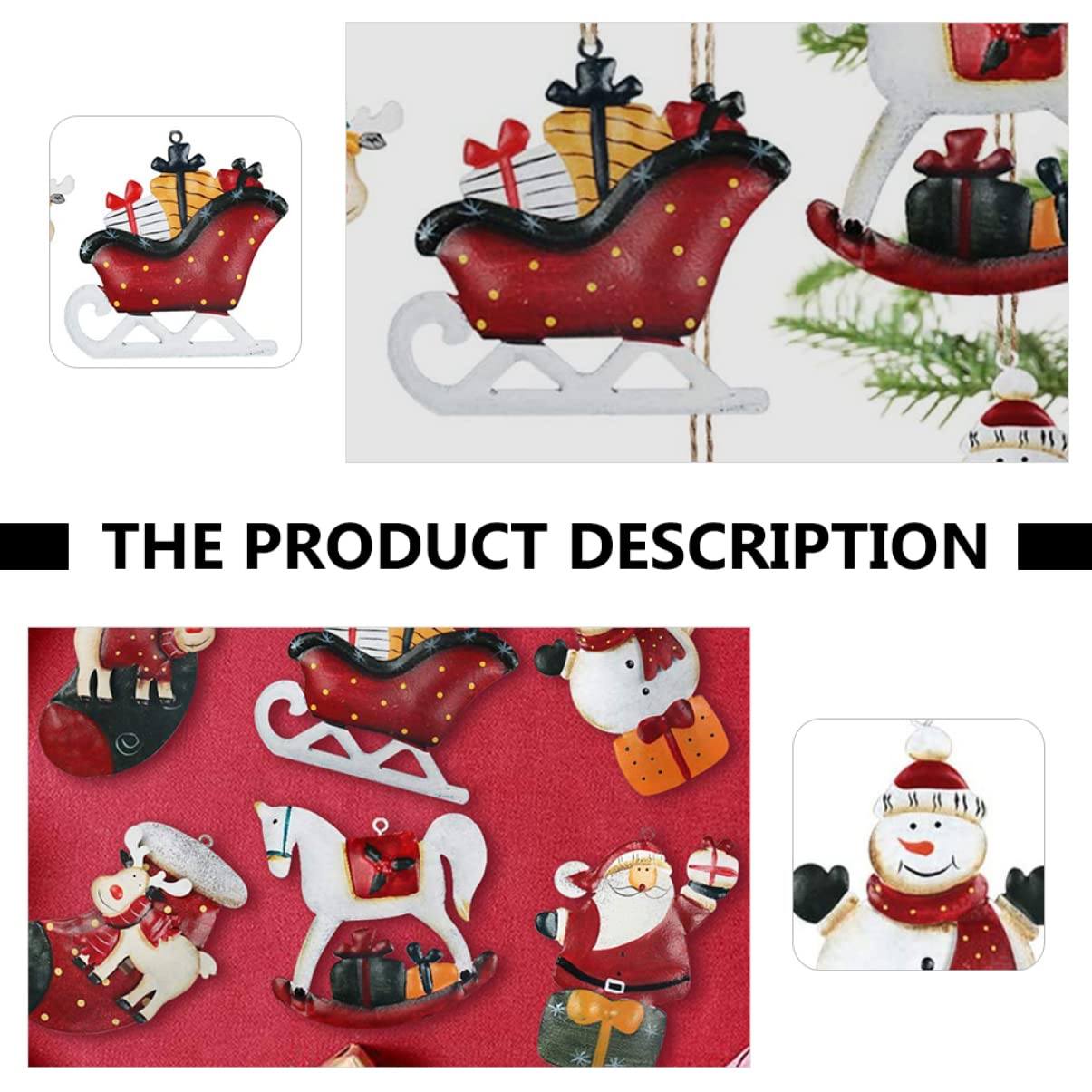 MAGICLULU 2 Sätze Weihnachtsschmuck Weihnachts Figuren Weihnachtsfigur Lebkuchen Dekorationen Mann Anhänger Mit Weihnachtsmotiven Hängende Weihnachtsverzierung Aus Holz Hölzern 12 Stück * 2