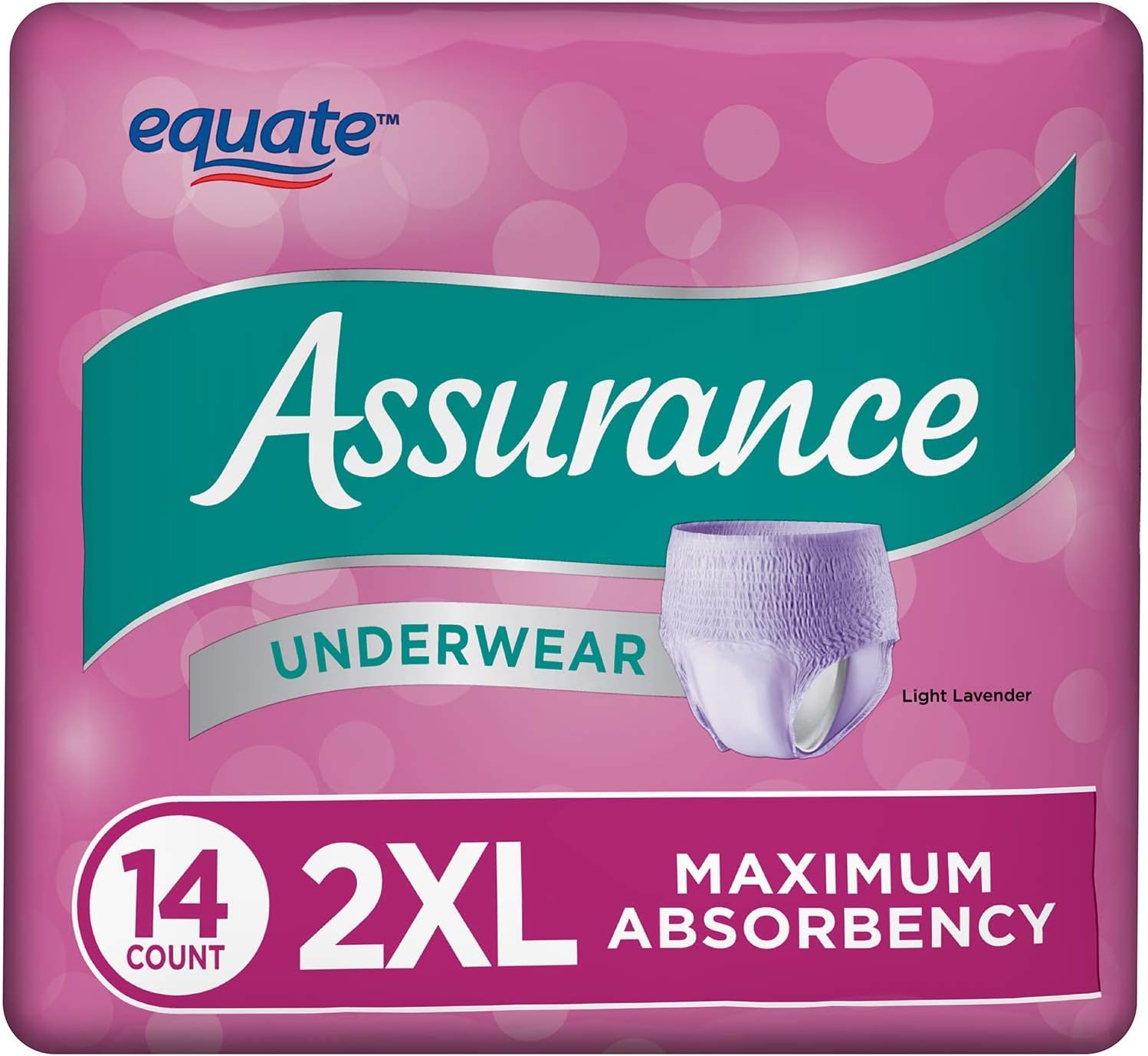 Assurance for Women Maximum Absorbency Protective Underwear, 2XL, 14 count
