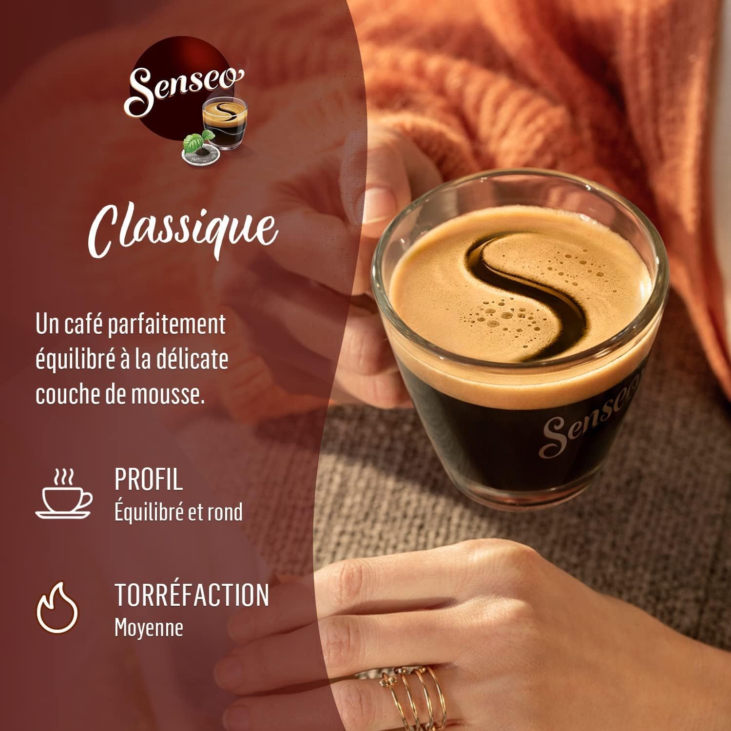 Senseo Classique 400 dosettes café | Lot de 10 x 40 dosettes - Torréfaction équilibrée et riche