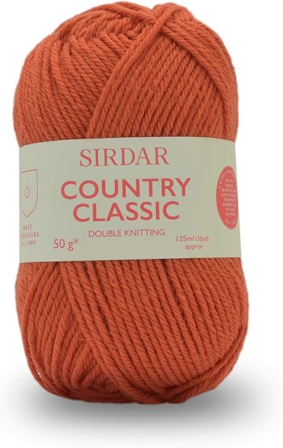 Sirdar Country Classic DK Double Knitting, Burnt Orange (853), 50g