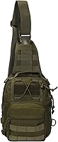 BOMTURN 9L Tactical Sling Bag - 1000D Waterproof MOLLE Military Backpack, Laser-Cut CCW Shoulder Bag for Men Hiking Travel