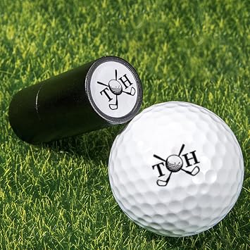 CALLIE Personalized Golf Ball Stamp | 4 Color & 2 Size Options | Custom Name Stamper for Golfers | Fathers Birthday Christmas Gift, Golf Accessories 0.792cm-Big Colored Stamp