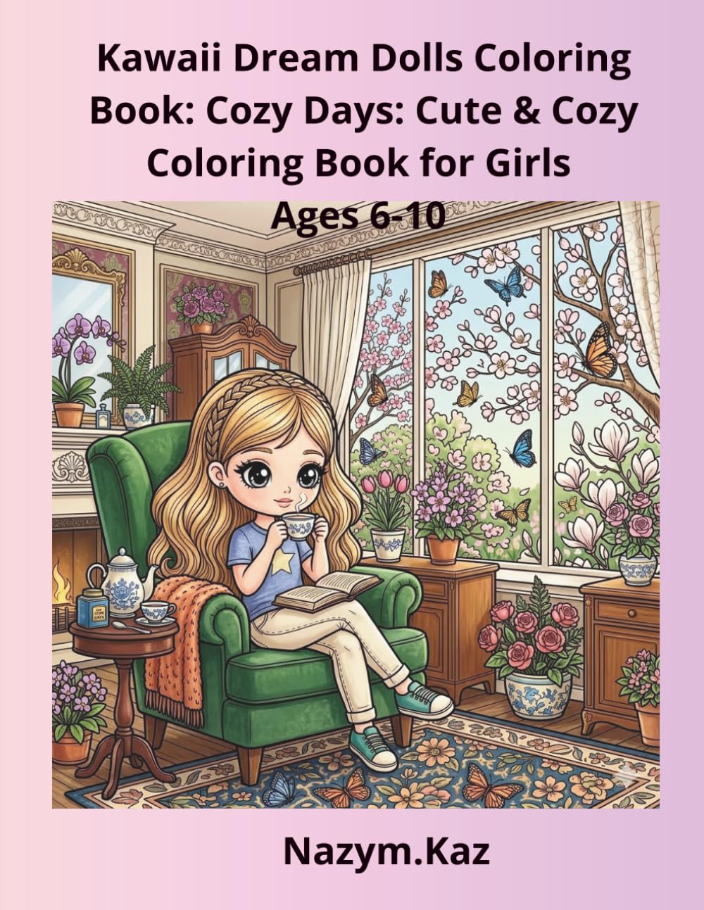 Kawaii Dream Dolls Coloring Book: Cozy Days: Cute & Cozy Coloring Book for Girls Ages 6-10 | Relaxing, Stress Relief, Adorable Dolls, Animals & Sweet Everyday Scenes