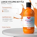 Smallbudi 15 Colors Large Acrylic Paint Set (16.9 oz,500 ml), Bulk Acrylic Paint Non-Toxic Art Painting Supplies on Multi Surface Canvas Wood Craft Fabric Rock for Artist Beginner with Color Wheel
