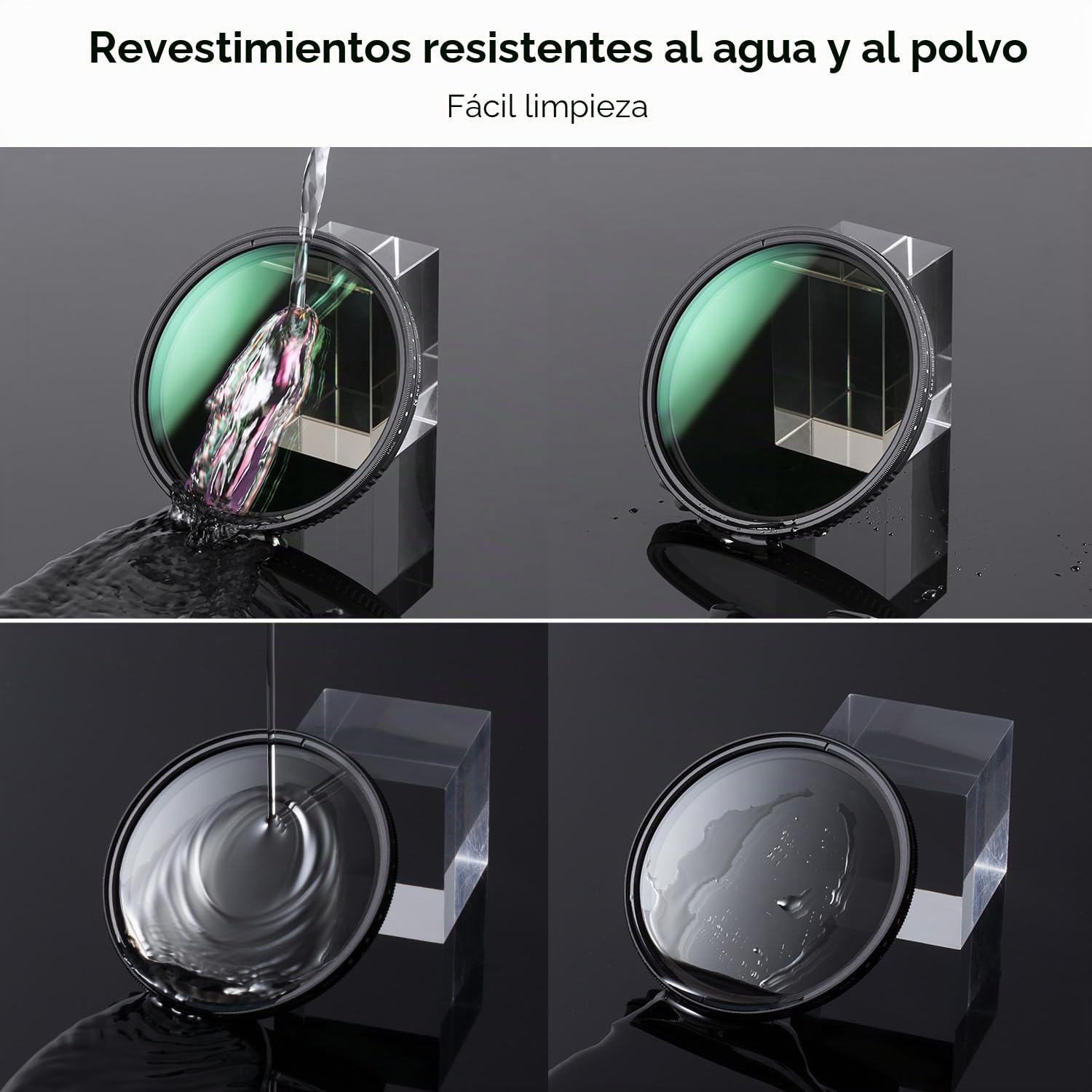 K&F CONCEPT Nano-Dazzle 58mm Filtro Variable ND2-400 (1-9 Stops) | Filtro Densidad Neutral Ultrafino HD de Rosca de Vidrio Óptico con Revestimiento Nano para Objetivo - FN501