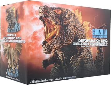 Godzilla Deforume Figure-Godzilla(2019) & King Ghidorah(2019)-(A: Godzilla), Multicolor