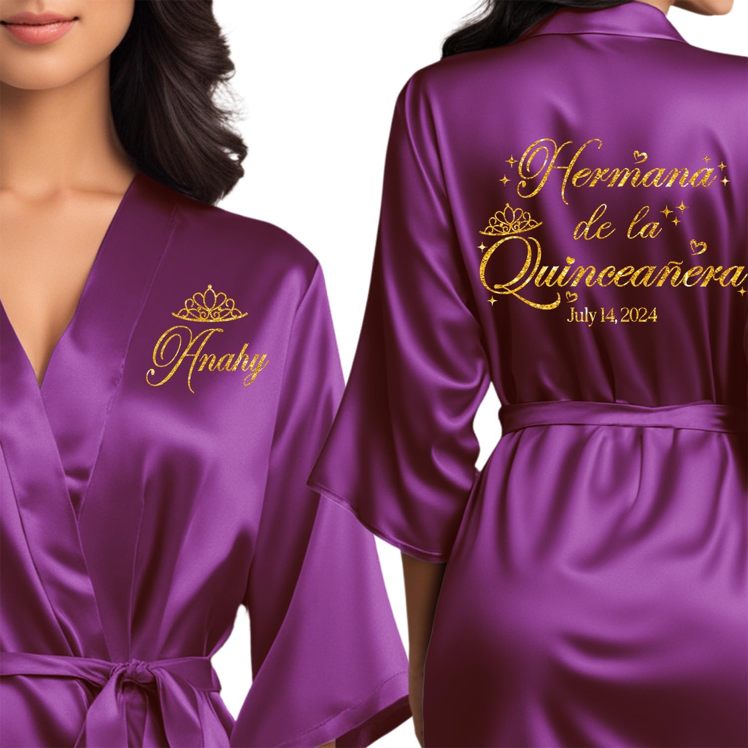 Mis Quince Anos Robes, Pretty Quinceanera Robes, Mama de la Quince, Quinceanera Gifts