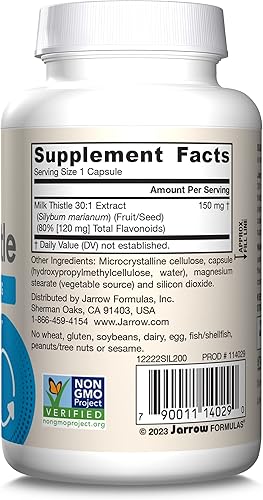 Miniatura 10 de Jarrow Formulas cardo mariano cápsulas de 0005 oz SIL200 1 1