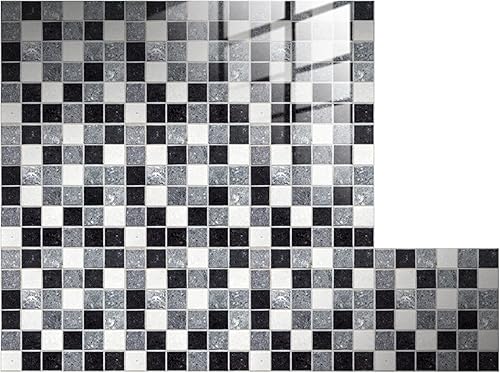 10 hojas de azulejos autoadhesivos 3D para despegar y pegar en azulejos de cocina, azulejos autoadhesivos 3D para tocadores de baño, decoración de