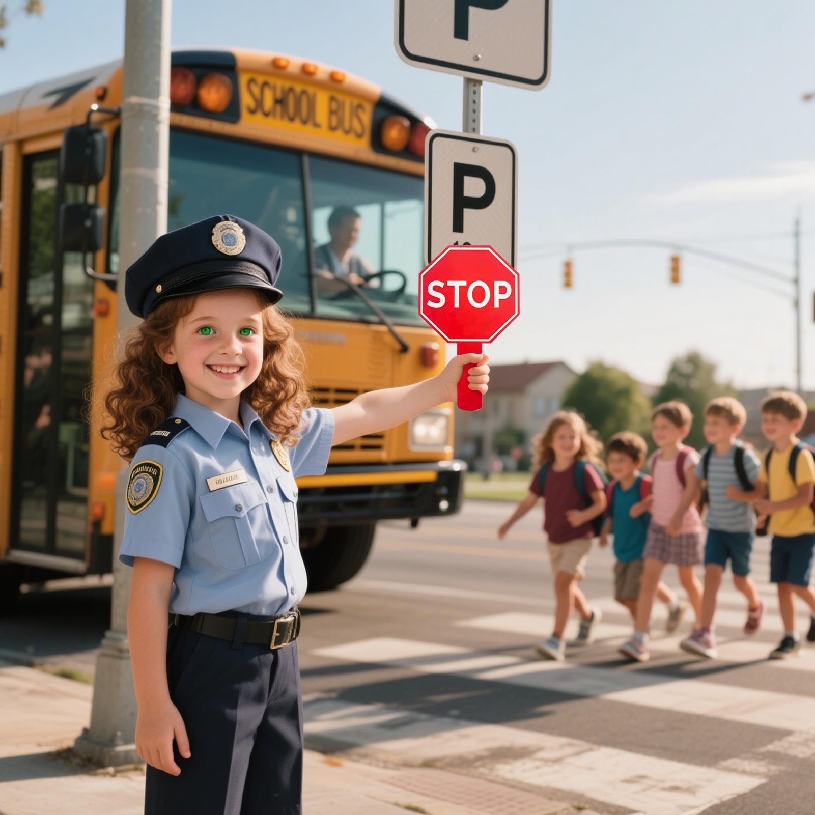 Segnale And Go - 10 Segnali Stradali | Paletta Avviso Impermeabile Doppia Faccia con Manico per Controllo Parcheggio Traffico e Attività Sicurezza Bambini