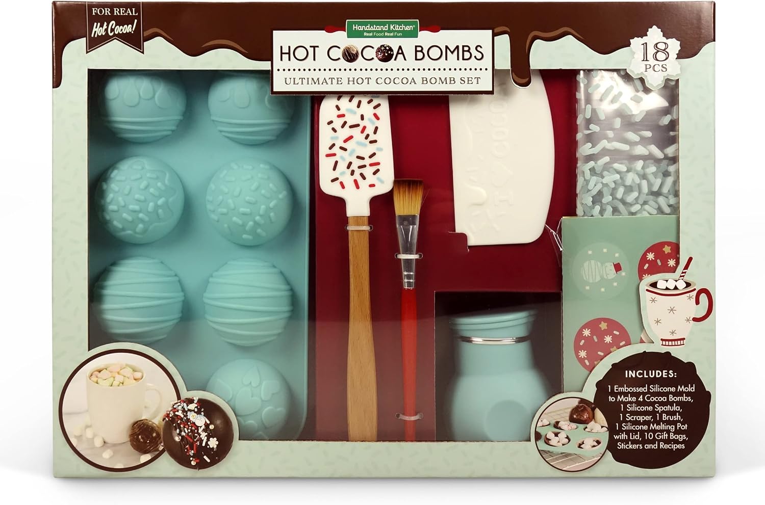 Handstand Kitchen 18-Piece Ultimate Hot Cocoa Bomb Making Set
