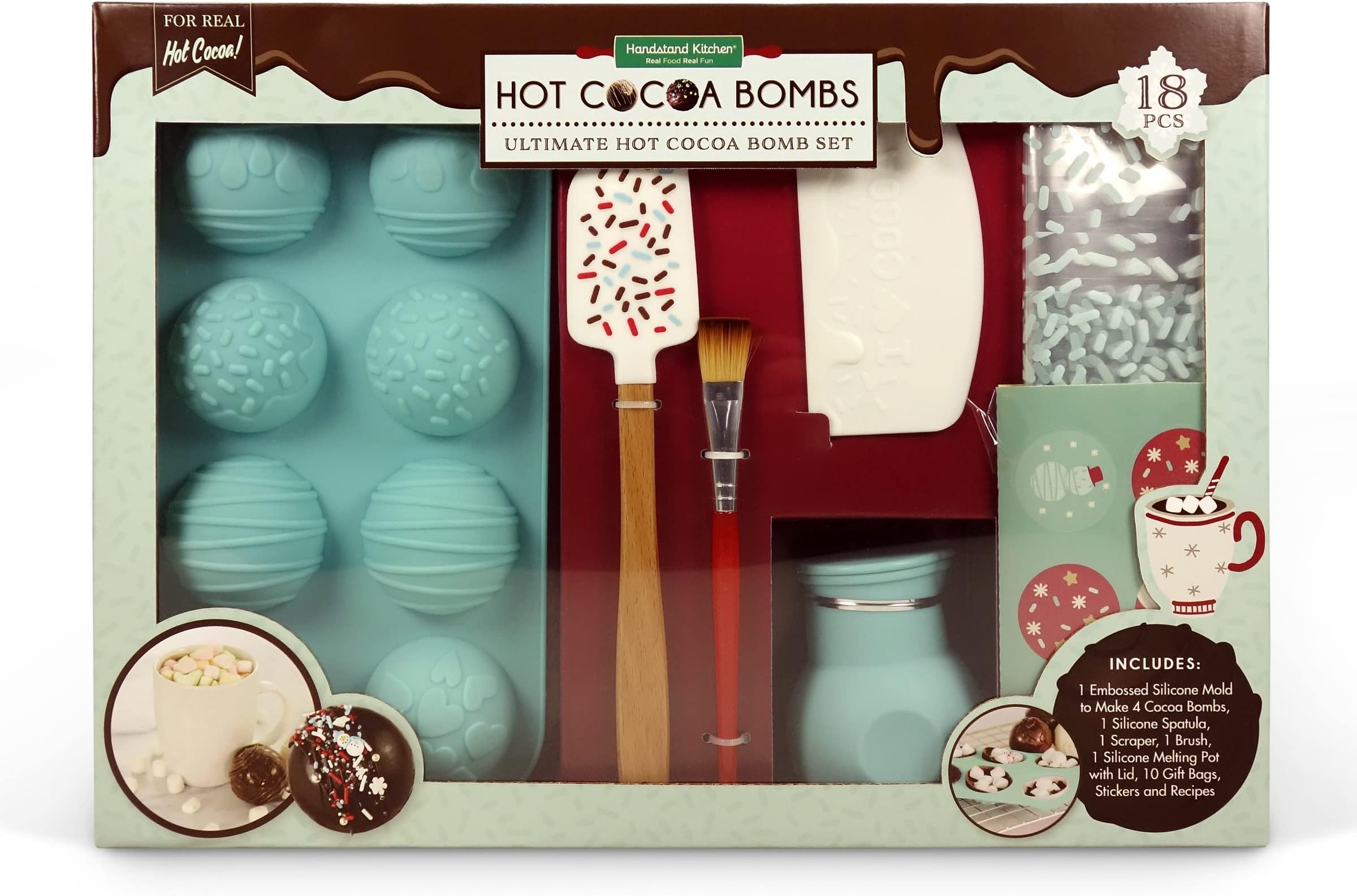 Handstand Kitchen 18-Piece Ultimate Hot Cocoa Bomb Making Set