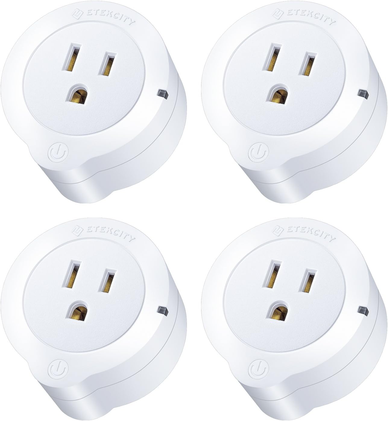 Etekcity WiFi Smart Plug, Voltson Mini Outlet with Energy Monitoring (4-Pack), No Hub Required, ETL Listed, White, Works with Alexa, Google Home and IFTTT