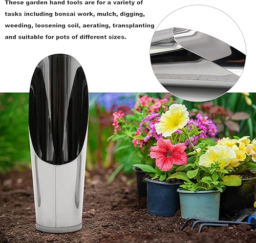 Miniatura 6 de 3 piezas suculentas DIY bonsái planta jardín herramienta para excavar fertilizantes alimentación, cuchara de 3 tamaños, cucharas de suelo, pala de