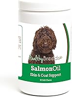 Vista 13 de Healthy Breeds Golden Retriever - Aceite de salmón masticable suave, 90