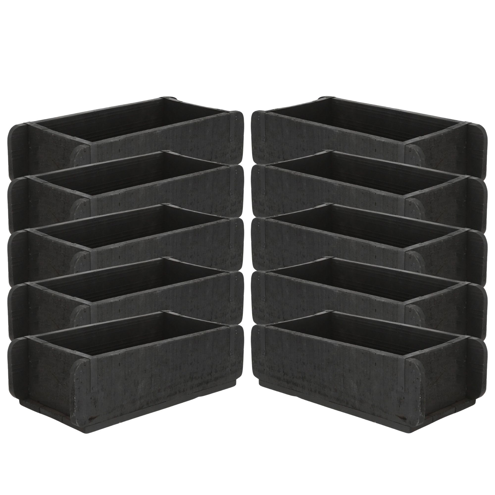Novaliv 10 cajas de madera vintage negras, 30 x 15 x 10 cm, forma de ladrillo antiguo, de madera, una cámara, caja multiusos de madera reciclada, cada forma, una caja de regalo única