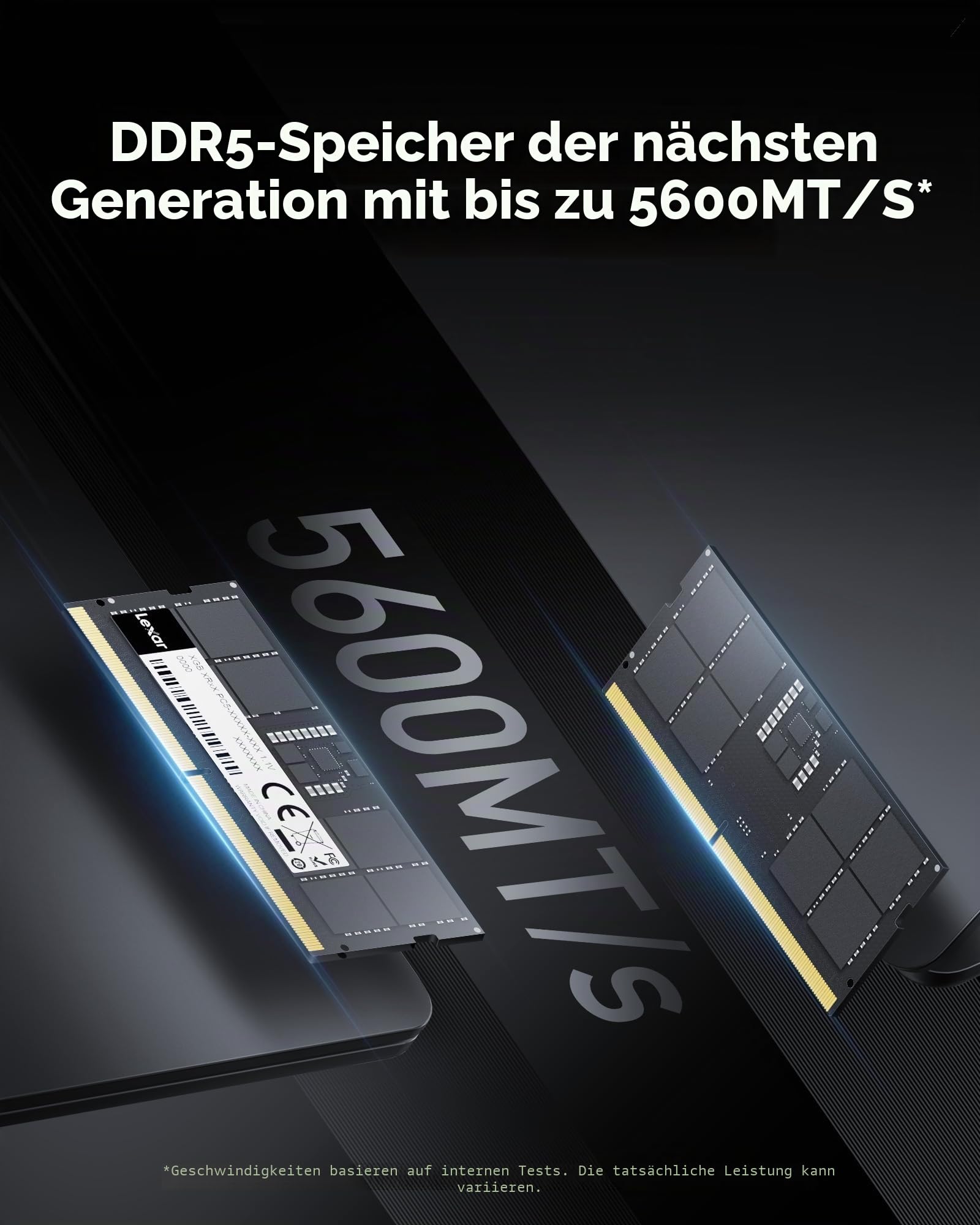Lexar SODIMM 24GB DDR5 RAM 5600MHz CL46, 262pin DDR5 SODIMM Laptop RAM, Hochleistungs-Gaming DRAM SO-DIMM für Laptop Speicher/All-in-One Intel NUC mini-PC, 1.1V, CL46-45-45-90