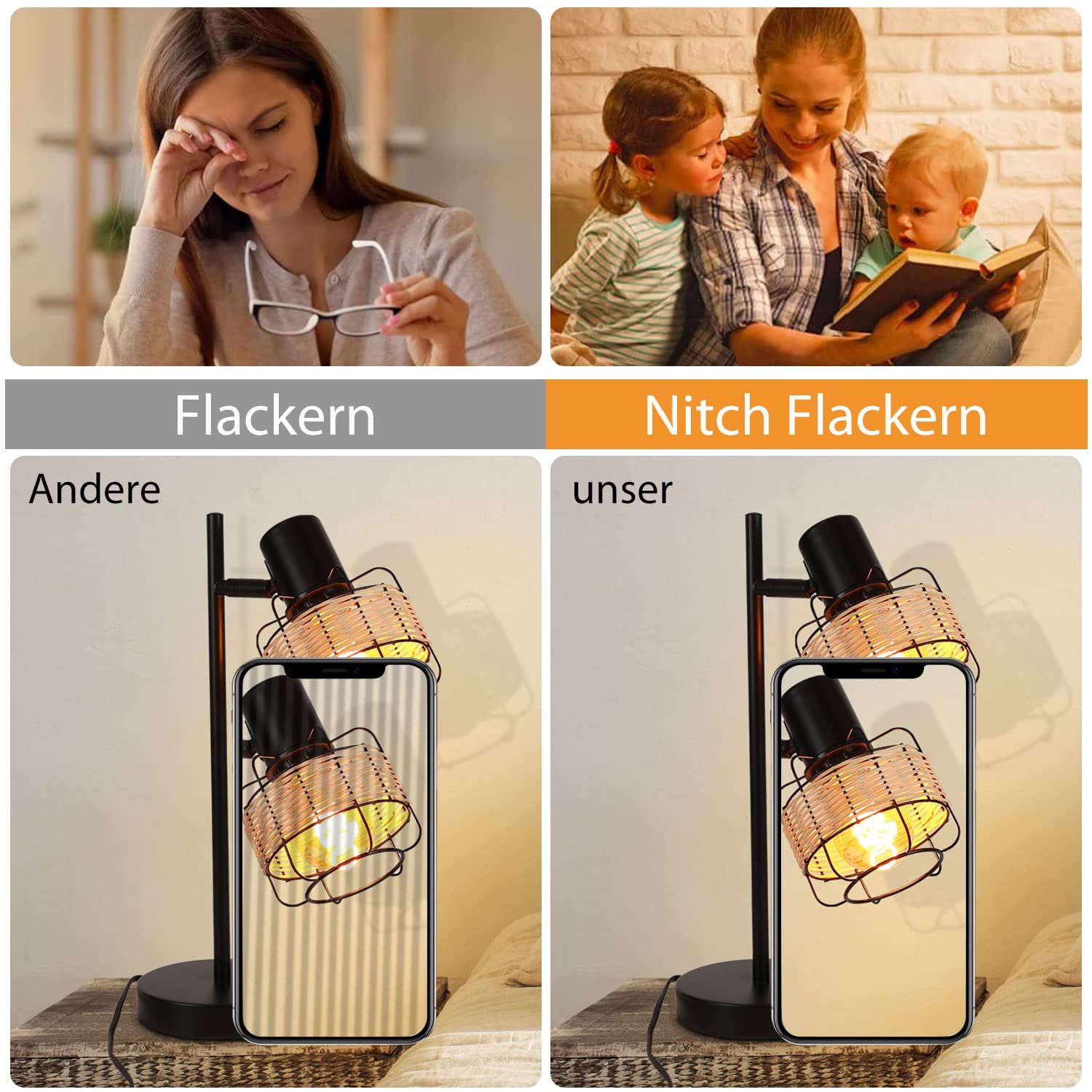 Edison Vintage Glühbirne, E27 LED Vintage Dimmbar 4W G80, E27 LED Warmweiss 2700K Retro Glühbirne Ideal für Nostalgie und Retro Beleuchtung - Bernstein Glas - 6 Stück