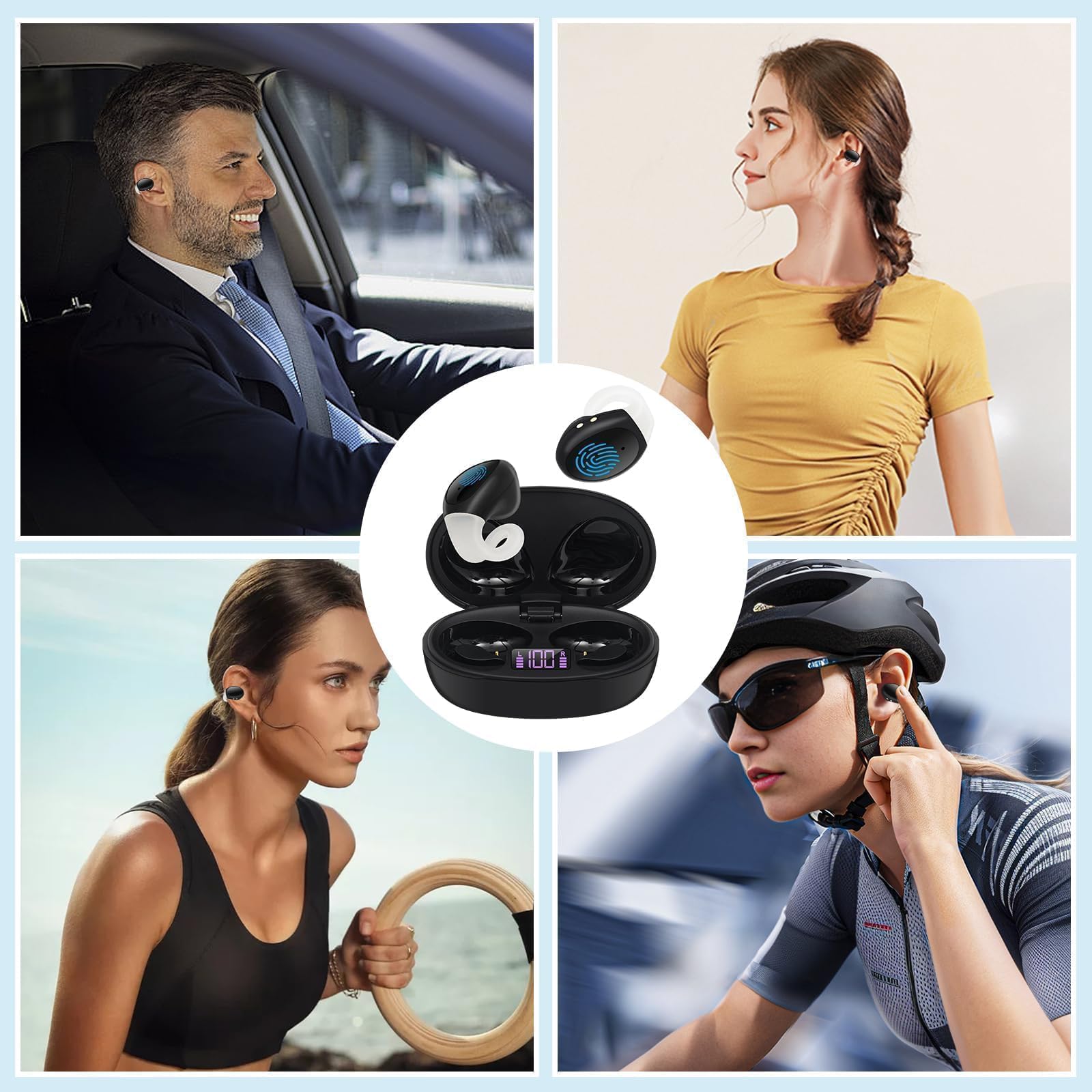 Nowe bezprzewodowe słuchawki Bluetooth z klipsem, otwarte przewodnictwo kostne, redukcja szumów mini Bluetooth 5.3, odpowiednie do biegania