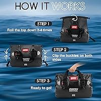 Vista 5 de Waterproof Duffel Bag - Motorcycle Dry Bag Tail Bag with Large Storage Space, Waterproof Luggage Duffle Bags with Outer Mesh Zipper Pocket for