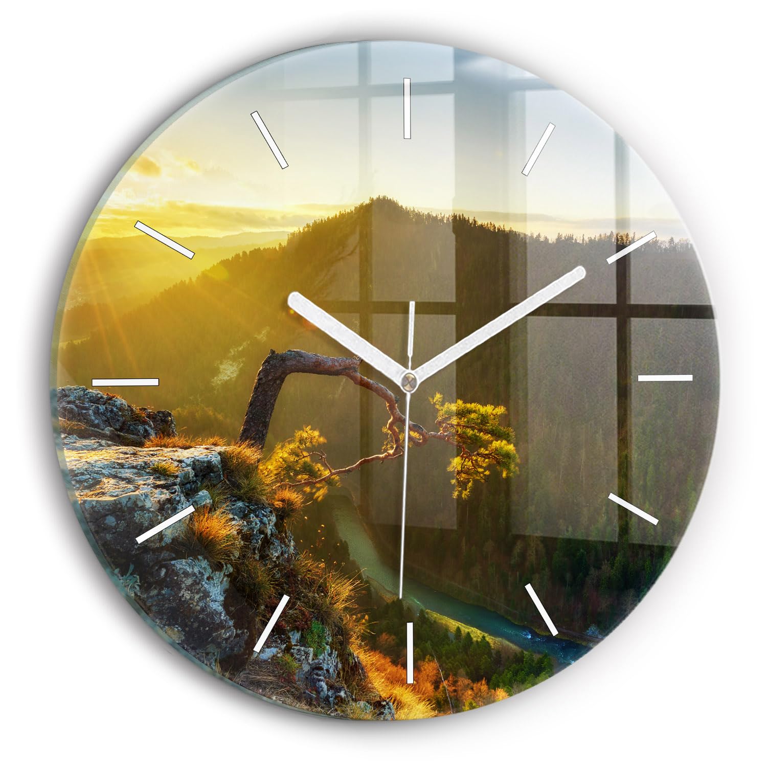 Horloge en verre colorée Wallfluent pour illuminer votre intérieur moderne au quotidien