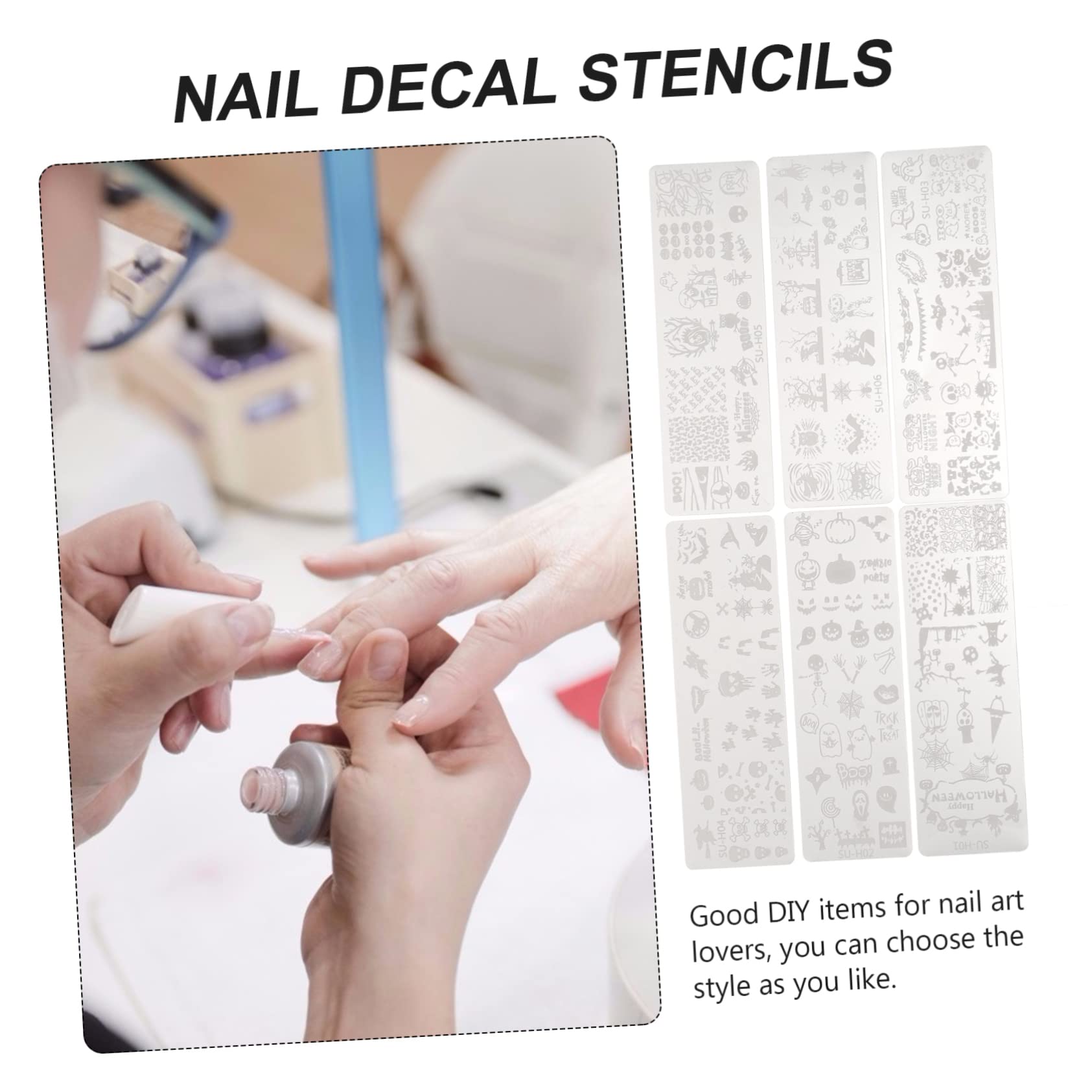 FRCOLOR 30pezzi Piastre Per Unghie Halloween Template Creativi Inossidabile Per Nail Manicure Per e Regali e Ragazze