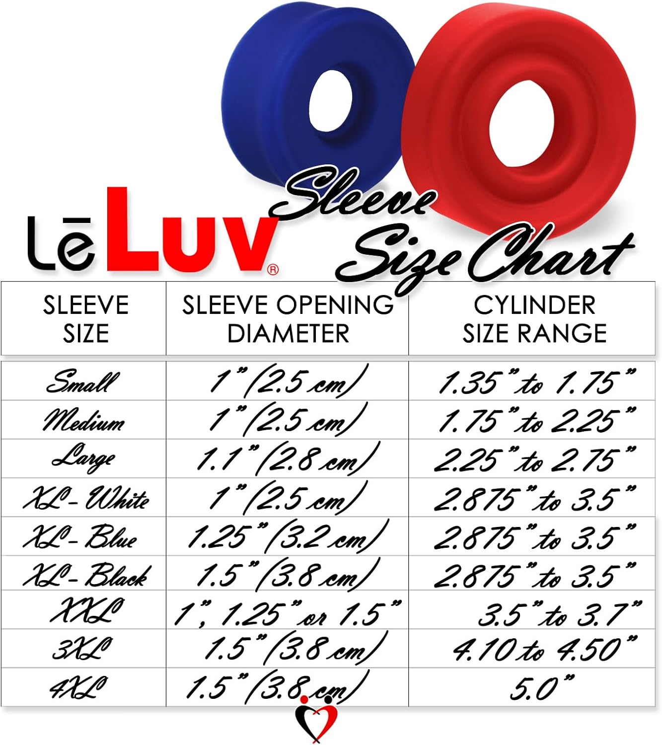 LeLuv Premium Penis Pump Sleeve – Silicone Gasket Ring, Secure Suction Seal, Ergonomic Fit, Premium Silicone Material, Black, 1-Pack Large – Fits 1.75" to 2.25" ID Cylinders