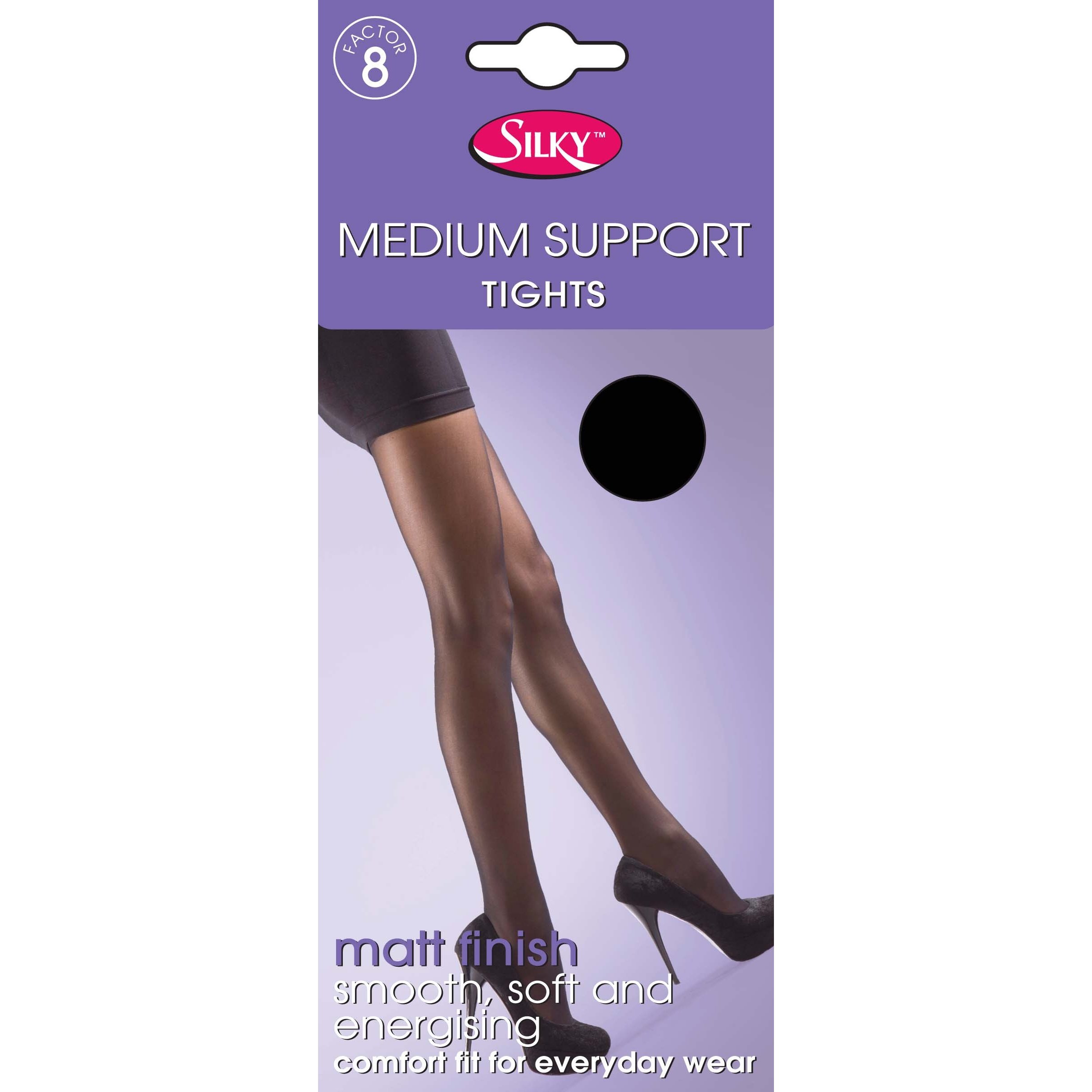 Silky Women's Sherry Medium Support Tights (1 Pair) (Medium (36”-42”)) (Sherry)