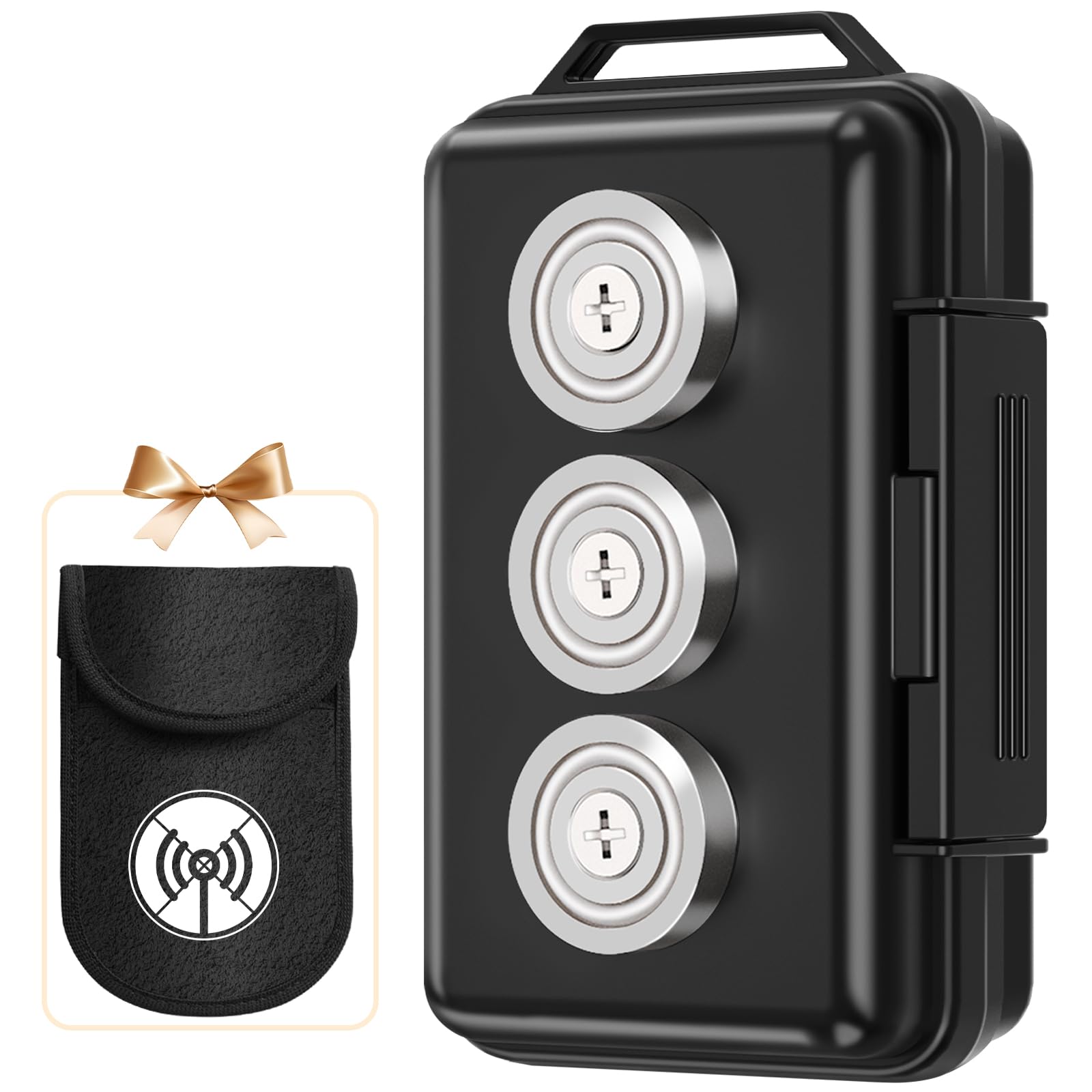 Upgraded Magnetic GPS Tracker Box, Magnetic Key Holder for Car Fit for GL300, GL200, GL300W, GL300MA, Fits Most Brands GPS, Magnetic GPS Tracker Holder Case Under Car Magnetic Stash Box