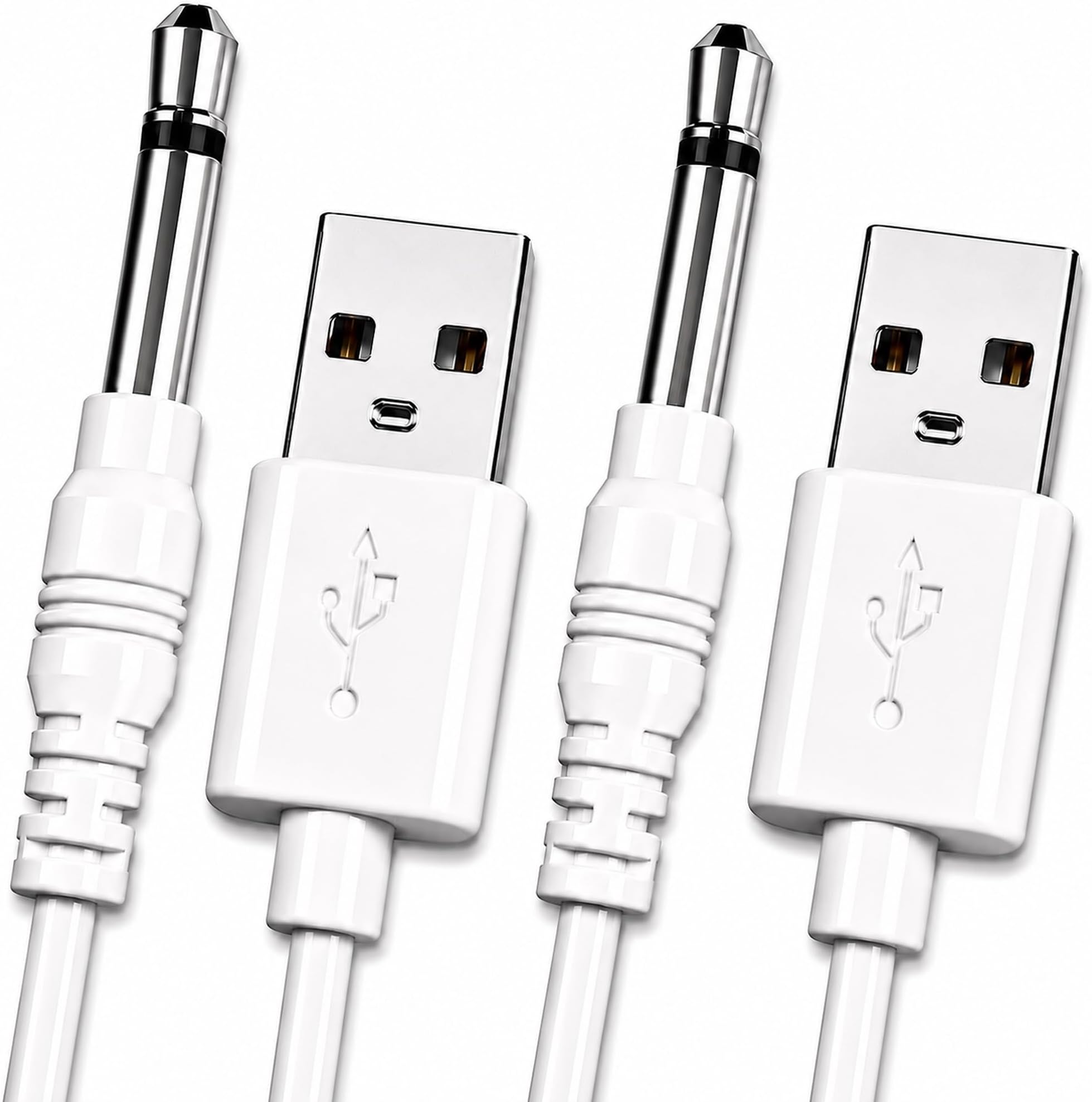 VibeMax (2 Pack) Massager Charger – Fast Charging USB Cable | 2.5mm DC Charger Cord