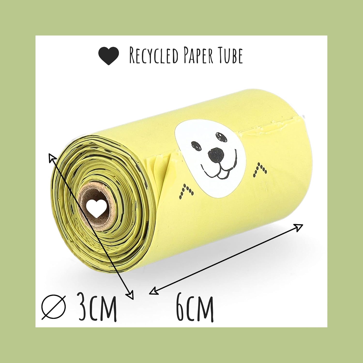 Starchly Compostable Poo Bags for Dog Waste Ecofriendly Leak Proof Starch-based Materials - 120 Bags (8 rolls of 15), Green - Image 5