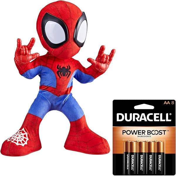 Spidey and his Amazing Friends Marvel Dance N Crawl Spidey, Interactive Plush Toy with 20 Phrases & Sounds, 2 Songs, Sup